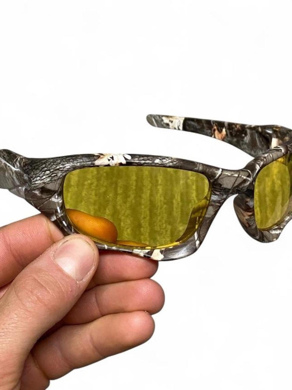 Camo Frame Yellow Lens Men's Sunglasses